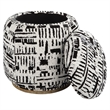 Uttermost Dialogue Poof Ottoman in Black