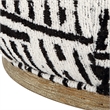 Uttermost Dialogue Poof Ottoman in Black