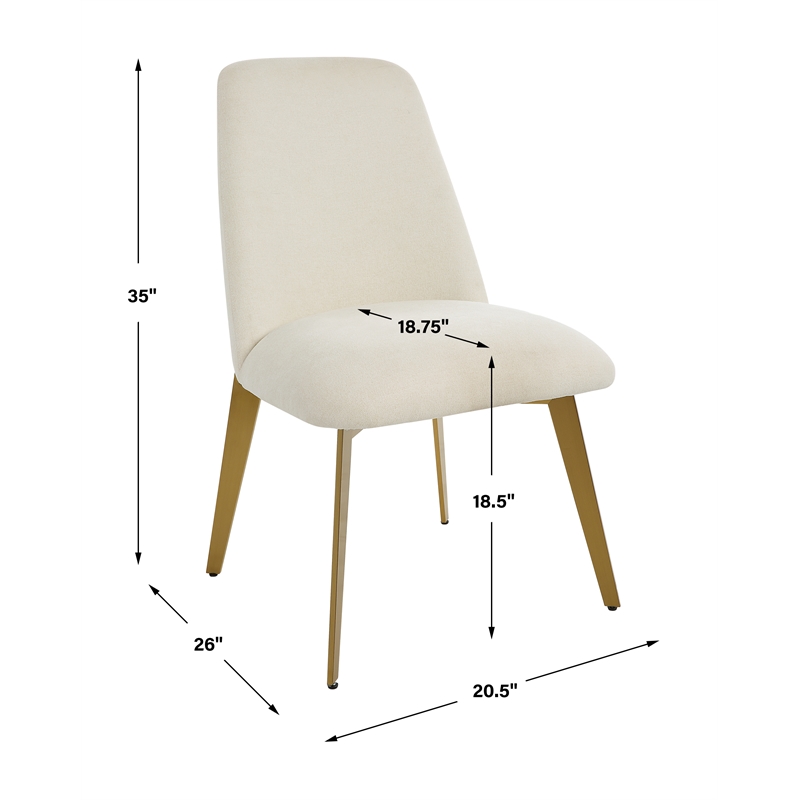 Uttermost Vantage Off White Fabric Dining Chair