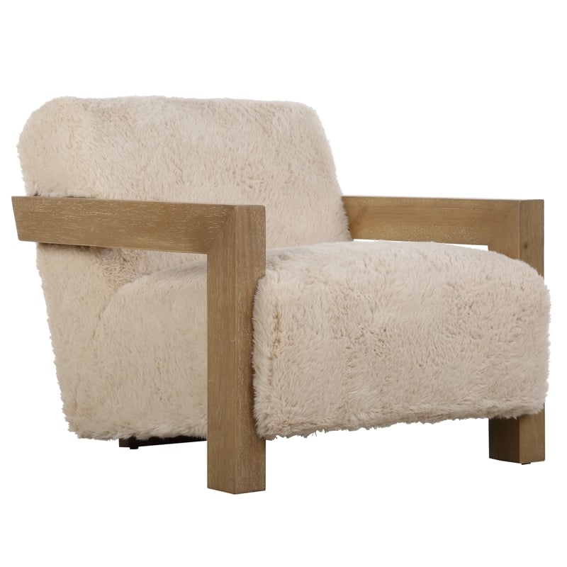 Uttermost Jackson Sheepskin Accent Chair in Caramel