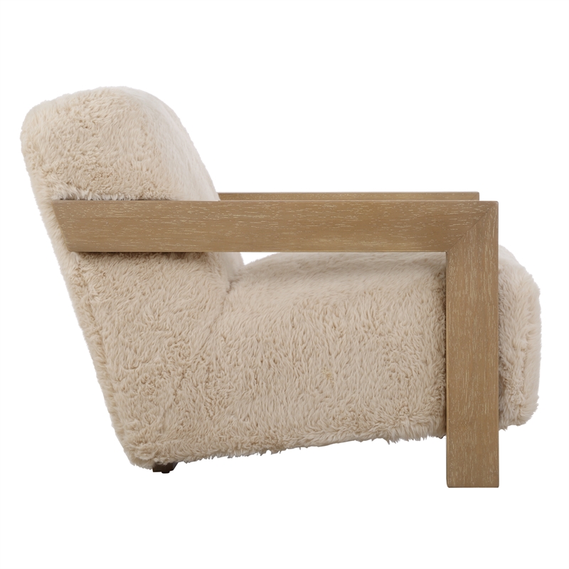 Uttermost Jackson Sheepskin Accent Chair in Caramel