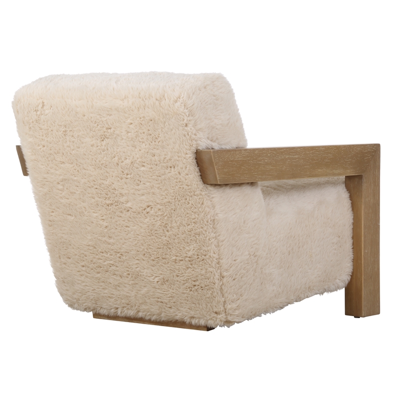 Uttermost Jackson Sheepskin Accent Chair in Caramel