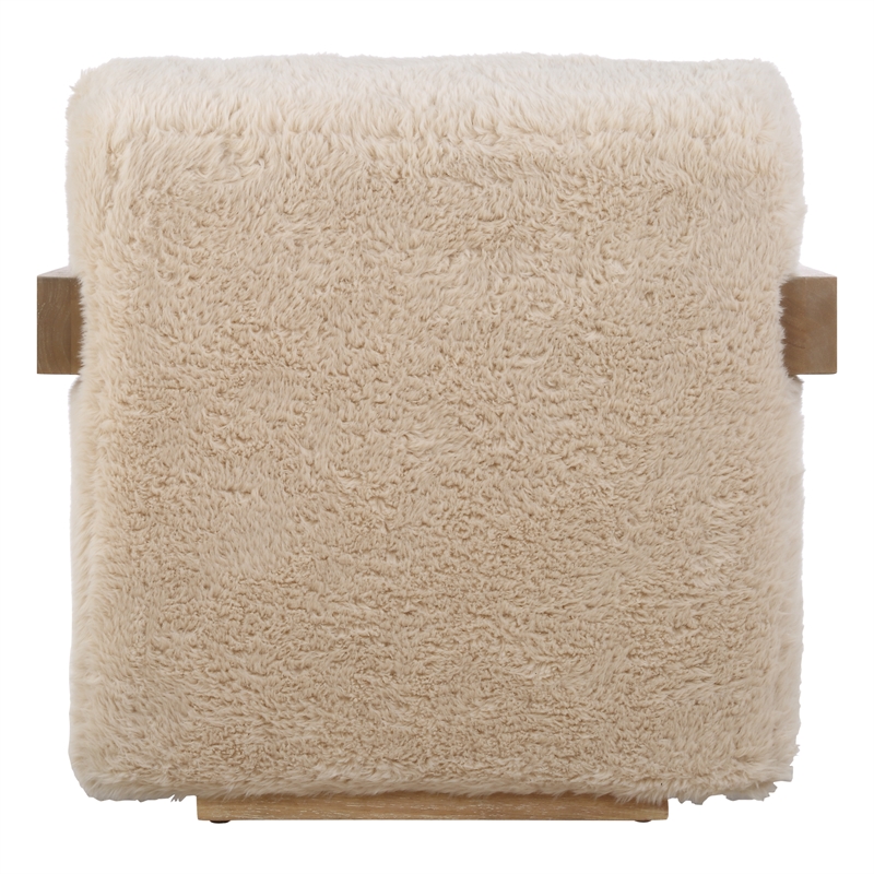 Uttermost Jackson Sheepskin Accent Chair in Caramel