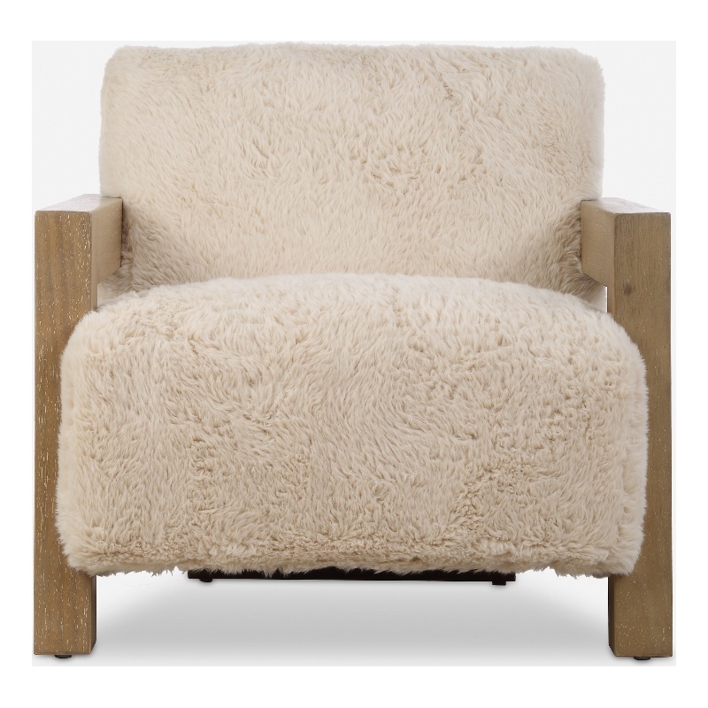 Uttermost Jackson Sheepskin Accent Chair in Caramel