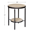 Uttermost Dauntless Travertine Side Table in Matte Black