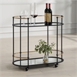 Uttermost Andre Iron Bar Cart in Black