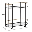 Uttermost Andre Iron Bar Cart in Black