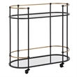 Uttermost Andre Iron Bar Cart in Black
