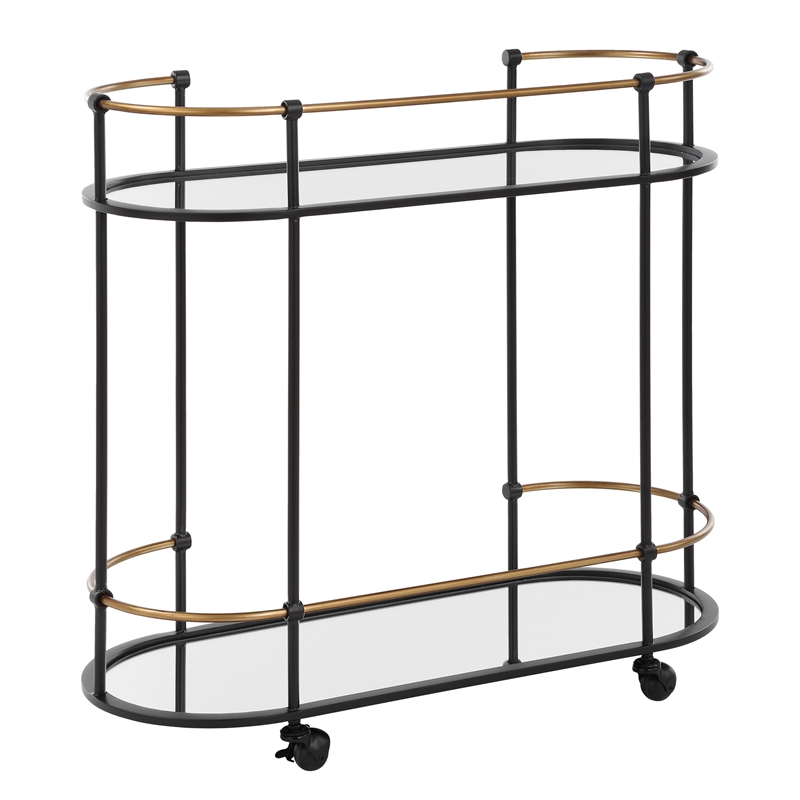Uttermost Andre Iron Bar Cart in Black