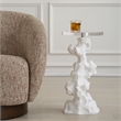 Uttermost Remnant White Stone Drink Table