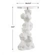 Uttermost Remnant White Stone Drink Table