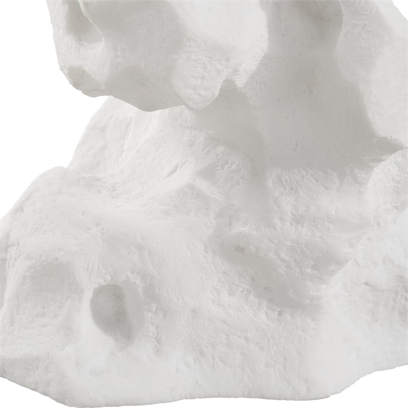 Uttermost Remnant White Stone Drink Table