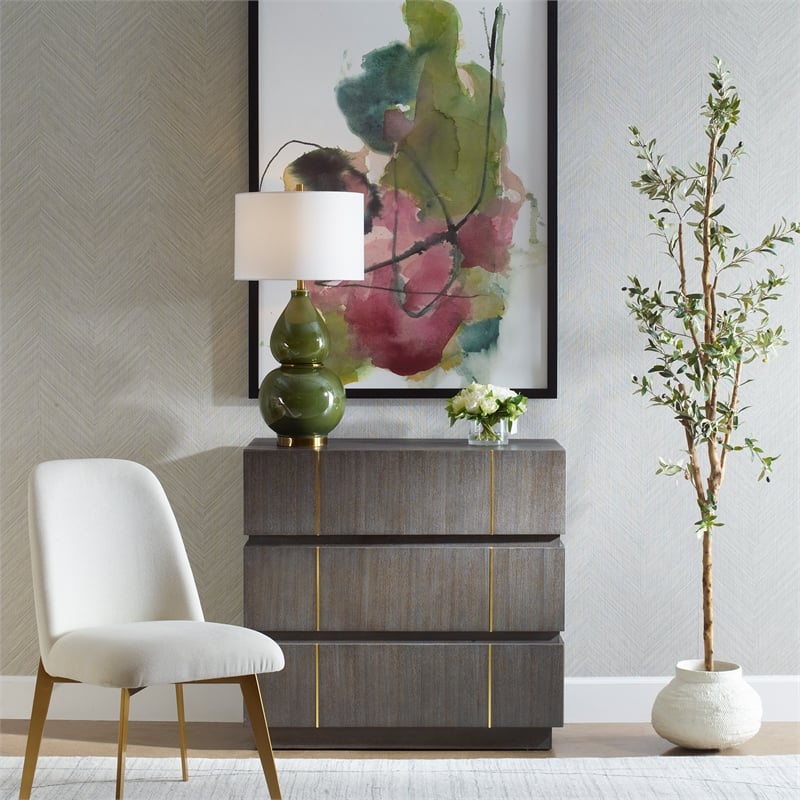 Uttermost Between The Lines Accent Chest in Dark Walnut