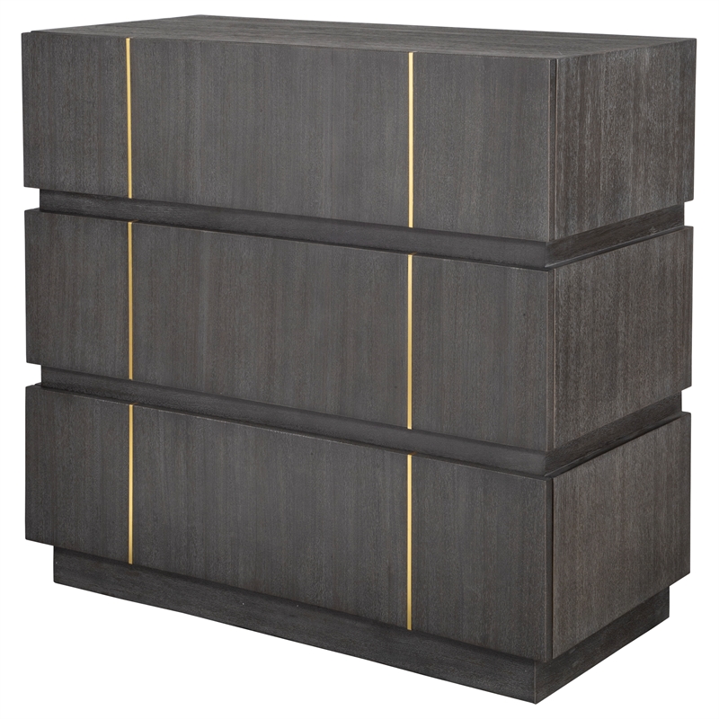 Uttermost Between The Lines Accent Chest in Dark Walnut