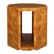 Uttermost Indus Burl Side Table in Brown