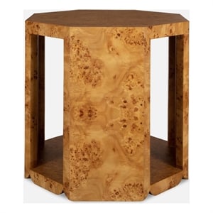 Uttermost Indus Burl Side Table in Brown