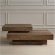 Uttermost Rustic Planes Modern Coffee Table in Oak