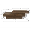 Uttermost Rustic Planes Modern Coffee Table in Oak