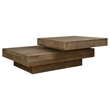 Uttermost Rustic Planes Modern Coffee Table in Oak