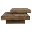 Uttermost Rustic Planes Modern Coffee Table in Oak