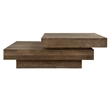 Uttermost Rustic Planes Modern Coffee Table in Oak