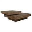 Uttermost Rustic Planes Modern Coffee Table in Oak