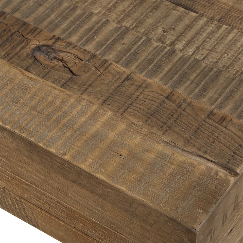 Uttermost Rustic Planes Modern Coffee Table in Oak