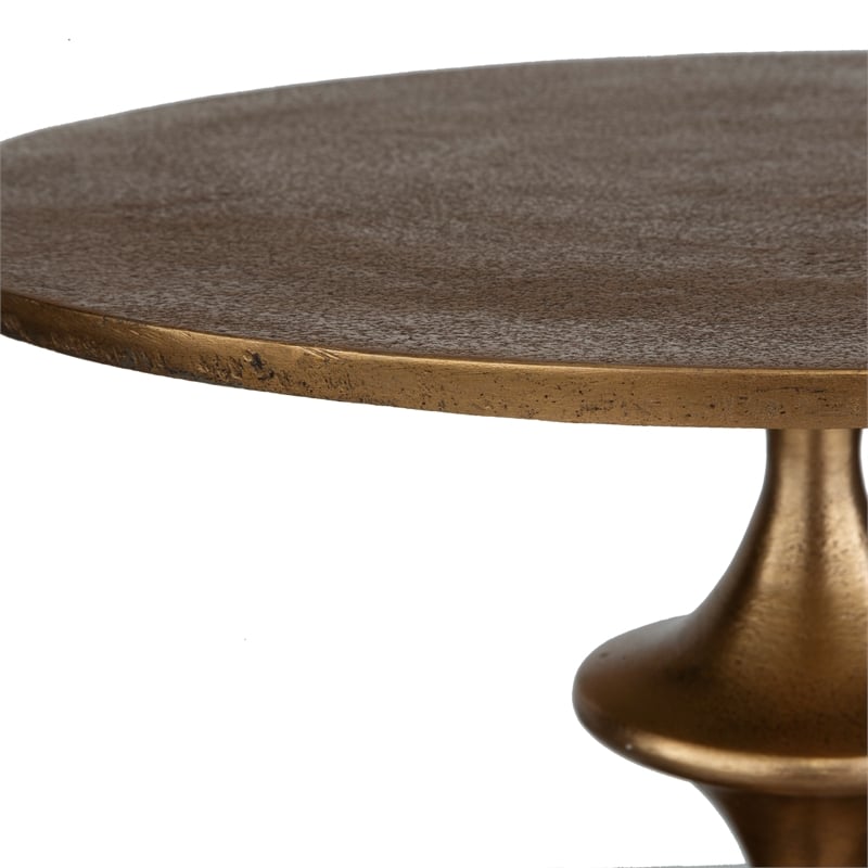 Uttermost Flight Antique Brass Accent Table