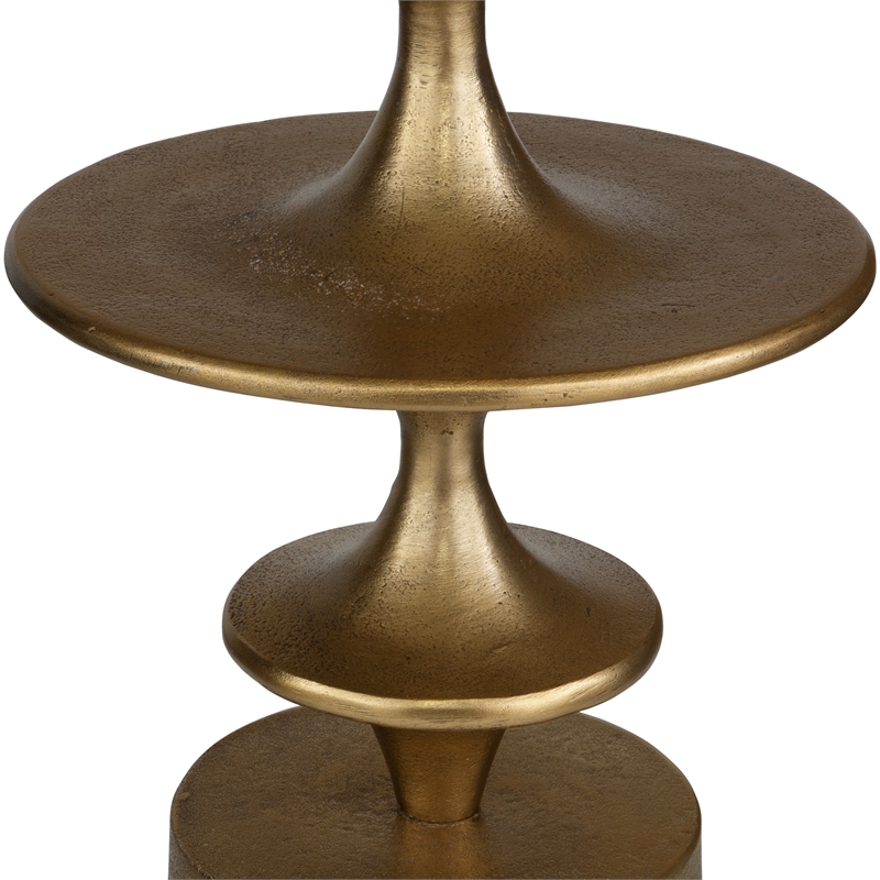 Uttermost Flight Antique Brass Accent Table
