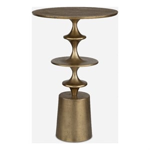 Uttermost Flight Antique Brass Accent Table