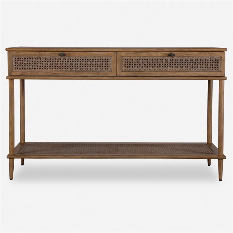 Uttermost Coast Mid Century Console Table in Oak
