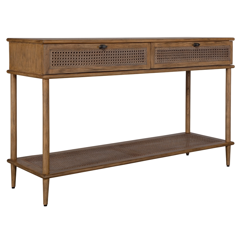 Uttermost Coast Mid Century Console Table in Oak