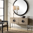 Uttermost Lunar 4 Door Elm Wood Cabinet