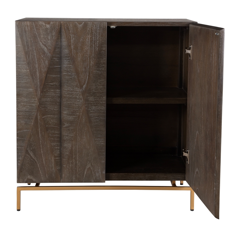 Uttermost Marico 2 Door Mindi Cabinet in Ebony