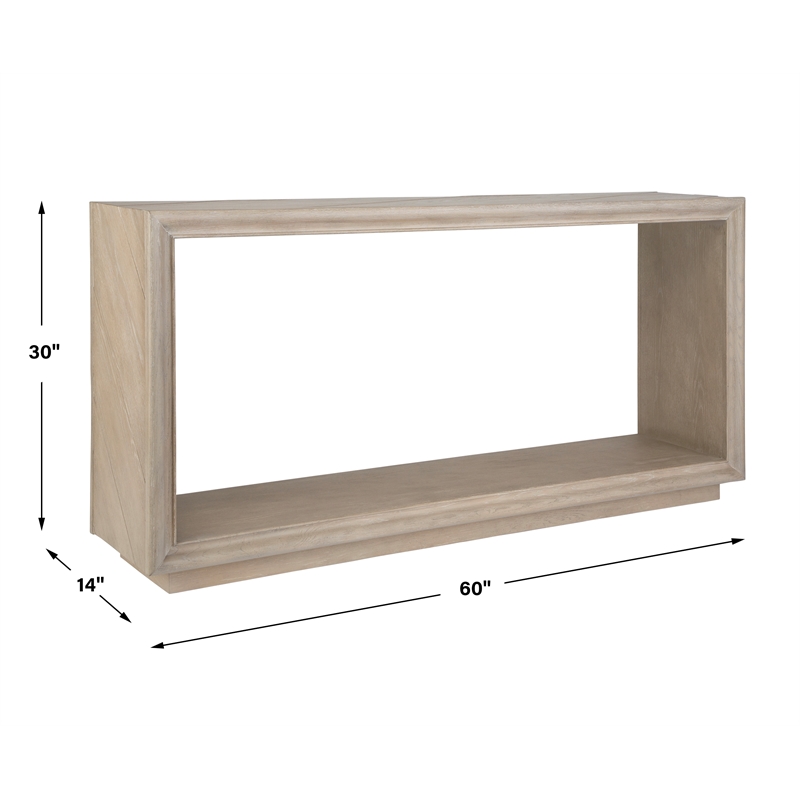 Uttermost Prism Light Oak Console Table