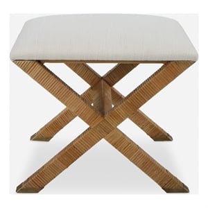 Uttermost St. Tropez Rattan Small Bench in Brown