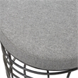 Uttermost Carnival Iron Round Accent Stool in Gray