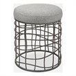Uttermost Carnival Iron Round Accent Stool in Gray