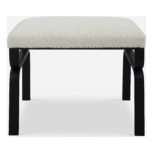 Uttermost Diverge White Shearling Small Bench