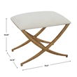 Uttermost Expedition White Fabric Small Bench