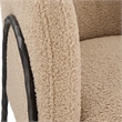 Uttermost Jacobsen Tan Shearling Barrel Chair in Tan