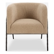 Uttermost Jacobsen Tan Shearling Barrel Chair in Tan