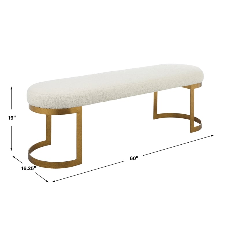 Uttermost Infinity Gold Bench