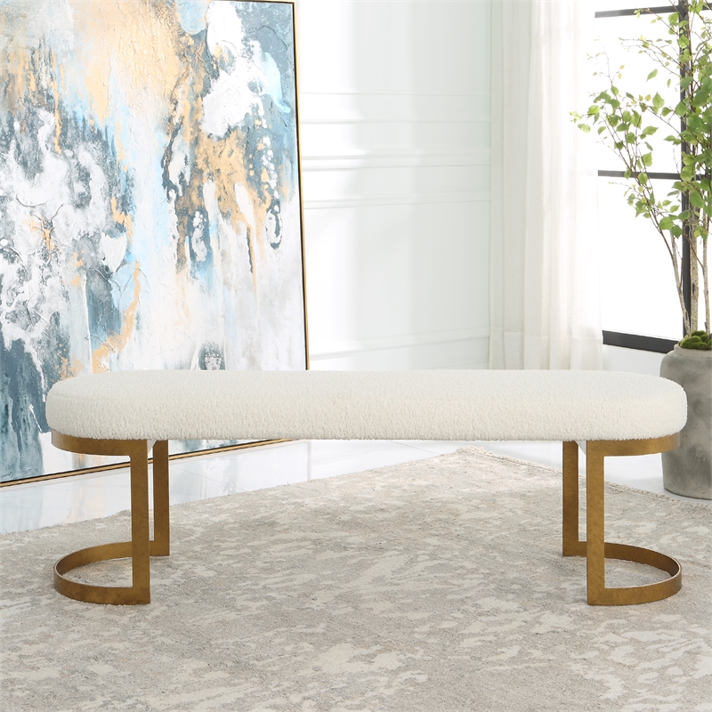 Uttermost Infinity Gold Bench