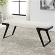 Uttermost Hover Modern Bench in Ivory