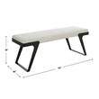 Uttermost Hover Modern Bench in Ivory