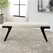 Uttermost Hover Modern Bench in Ivory