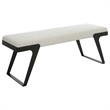 Uttermost Hover Modern Bench in Ivory