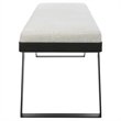 Uttermost Hover Modern Bench in Ivory