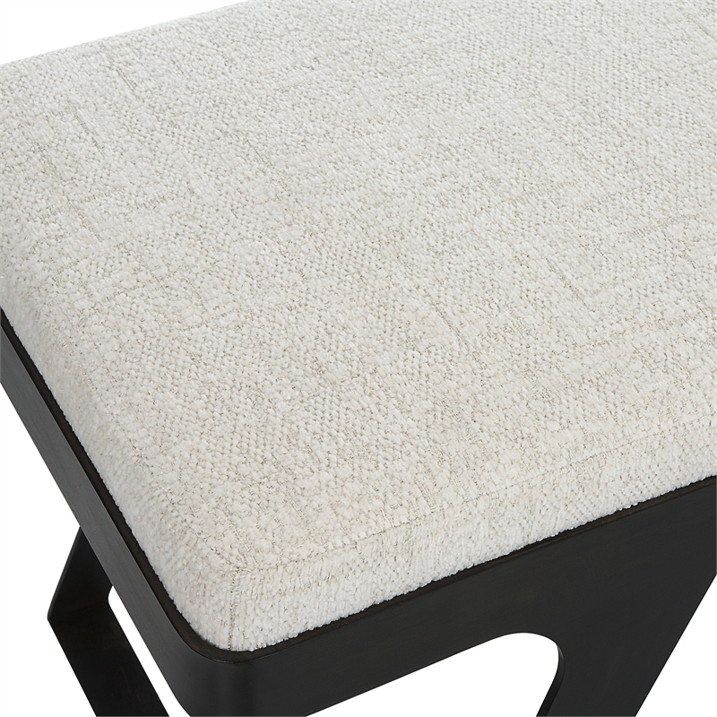 Uttermost Hover Modern Bench in Ivory